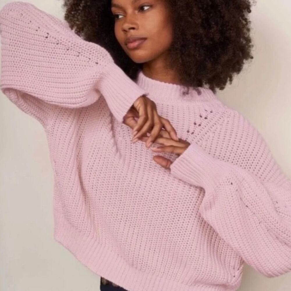 La Ligne Normandy Cotton Sweater - 100% Cotton - Pink - Size XS
